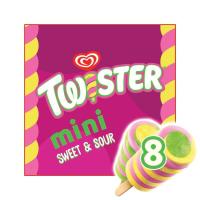 Helado Twister mini sweet&sour KIDS, 8 uds, caja 348 g
