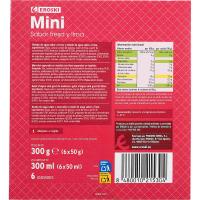 Helado mini sabor fresa-lima EROSKI, 6 uds, caja 300 g