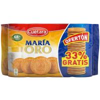 Galleta María Oro CUÉTARA, paquete 600 g + 33% Gratis