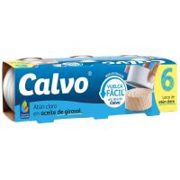 Atún claro en aceite de girasol CALVO, pack 6x65 g