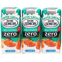 Lactozumo sin azúcar mediterráneo DON SIMON, pack 3+1x330 ml
