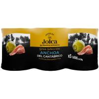 Aceituna rellena de anchoa del Cantábrico JOLCA, pack 3x50 g