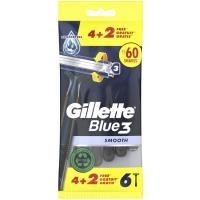 Maquinilla desechable Blue 3 Smooth GILLETTE, bolsa 4+2 uds