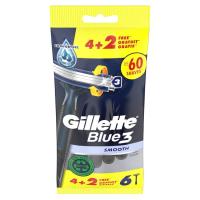 Maquinilla desechable Blue 3 Smooth GILLETTE, bolsa 4+2 uds