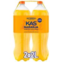 Refresco de naranja KAS, pack 2x2 litros
