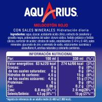 Bebida isotónica sabor melocotón rojo AQUARIUS, lata 33 cl