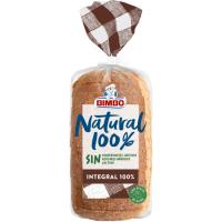 Pan de molde natural integral con corteza BIMBO, paquete 360 g
