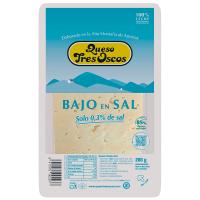 Queso en lonchas bajo en sal TRES OSCOS, 200 g