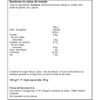 Sardinas en tomate RIBEIRA, lata 120 g