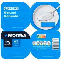 Yogur natural proteína EROSKI, pack 4x120 g