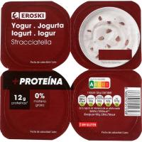 Yogur stracciatella proteína EROSKI, pack 4x120 g