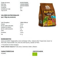 Galletas Dinos cacao de avena y fruta bio SOLNATURAL, bolsa 90 g