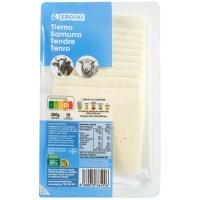 Queso tierno EROSKI, lonchas, bandeja 200 g