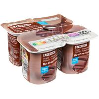 Postre sabor chocolate EROSKI, pack 4x125 g