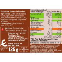 Postre sabor chocolate EROSKI, pack 4x125 g