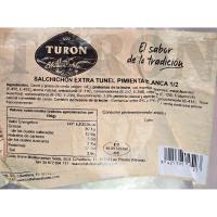 Salchichón túnel pimienta TURON, al peso, compra mínima 100 g