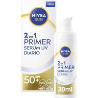 Sérum facial solar 2n1 FP50+ NIVEA, dosificador 30 ml
