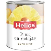 Piña en rodajas en su jugo HELIOS, lata 490 g