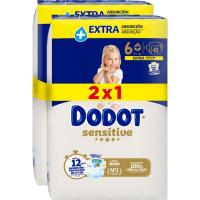 Pañal extra +14 kg Talla 3 DODOT SENSITIVE, pack 2x41 uds