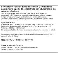 Disfruta sin azúcar JUVER, brik 1,5 litro