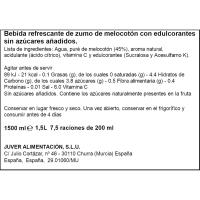 Disfruta sin azúcar de melocotón JUVER, brik 1,5 litros