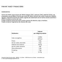 Pan integral nueces y pasas PANIDOR, 320 g