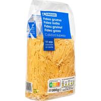 Fideo grueso EROSKI, paquete 500 g