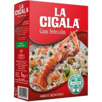 Arroz redondo extra LA CIGALA, caja 1 kg