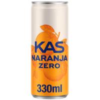 Refresco de naranja KAS ZERO, lata 33 cl