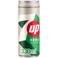 Refresco de lima limón SEVEN UP ZERO, lata 33 cl