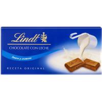 Chocolate extrafino con leche LINDT, tableta 125 g