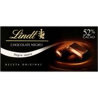 Chocolate negro 52% cacao LINDT, tableta 125 g