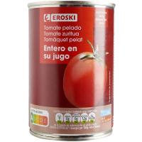 Tomate natural entero pelado EROSKI, lata 390 g