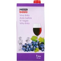 Vino Tinto EROSKI basic, brik 1 litro