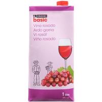 Vino Rosado EROSKI basic, brik 1 litro