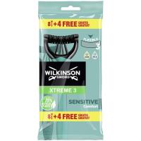 Máquinilla desechable WILKINSON Xtreme 3, pack 8+4 uds