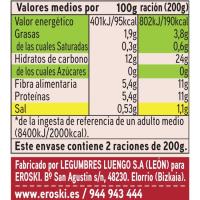 Garbanzos cocidos EROSKI basic, frasco 400 g 