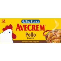 Caldo de pollo AVECREM, 12 pastillas, caja 135 g