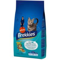 Mix de salmón-atún-verdura para gato BREKKIES, saco 1,5 kg