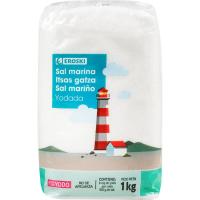 Sal marina yodada EROSKI, paquete 1 kg