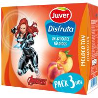 Néctar de melocotón sin azúcar DISFRUTA, pack 3x20 cl