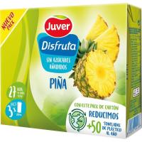 Néctar de piña sin azúcar DISFRUTA, brik, pack 3x20 cl