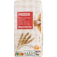 Harina de trigo para repostería EROSKI, paquete 1 kg