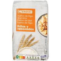 Harina de trigo para fritos EROSKI, paquete 1 kg