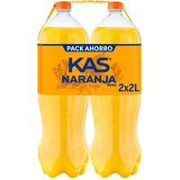 Refresco de naranja KAS ZERO, pack 2x2 litros