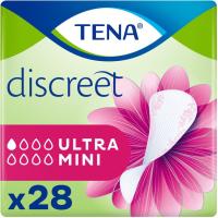 Protector incontinencia ultra mini TENA DISCREET, paquete 28 uds