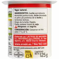Yogur natural EROSKI basic, pack 8x125 g