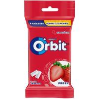 Chicle de fresa en gragea ORBIT, pack 4x14 g