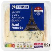 Queso azul EROSKI, cuña 100 g