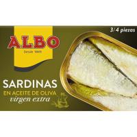 Sardina en aceite de oliva virgen extra ALBO, lata 120 g